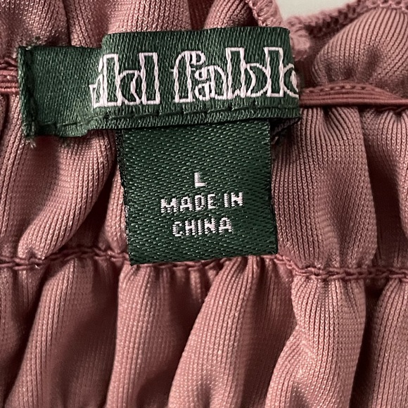 Wild Fable Pink Mauve Velvet Smock Off-Shoulder Crop Top Y2K Style Size Large - Picture 3 of 3